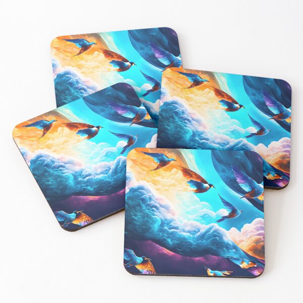 Item preview, Abstract Design - A Sky with Birds Flying designed and sold by cabana.space.