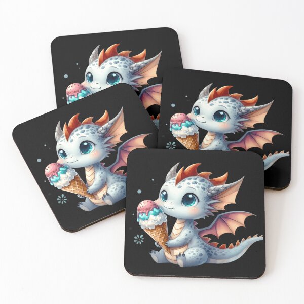 Artikelvorschau, Adorable Baby Dragon with Ice Cream Cone entworfen und verkauft von starlit-studios.