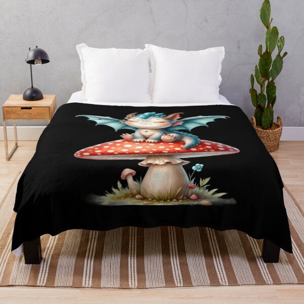 Item preview, Cute Baby Dragon Sitting on Mushroom designed and sold by starlit-studios.