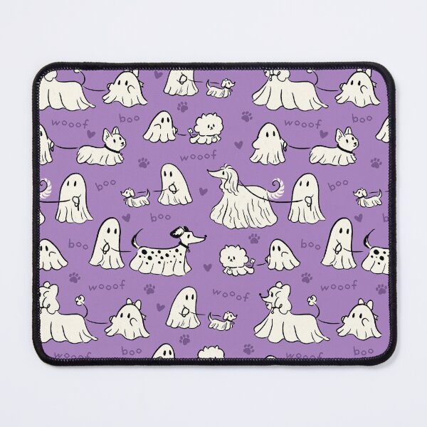Item preview, Fantasmas morados que pasean perros en Halloween designed and sold by EmiBeeBuzz.