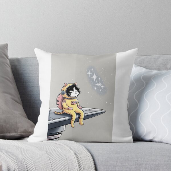 Item preview, Cute black and white cat sitting and looking in the star. designed and sold by Mysterywall.