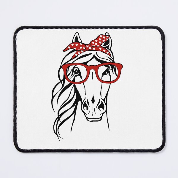 Artikelvorschau, Lustiges Pferde-Bandana-Stirnband und Brille entworfen und verkauft von justin1990.
