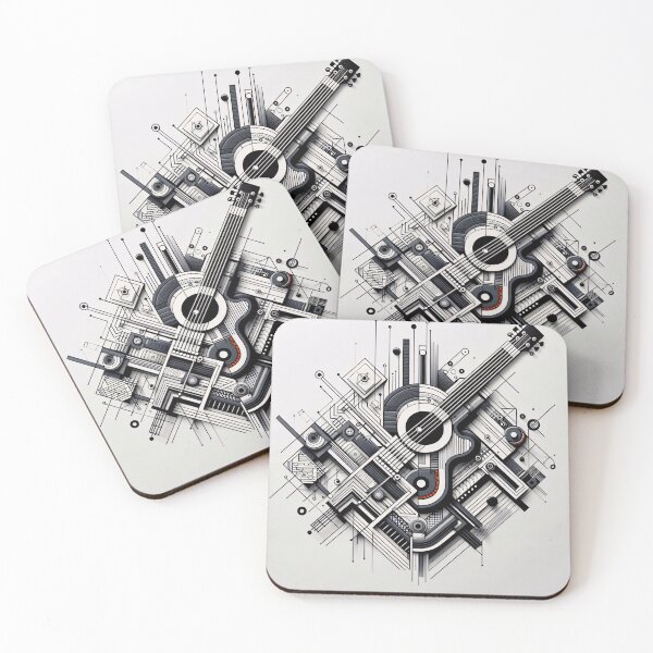 Item preview, Geometric Guitar designed and sold by Vibranta Studio.