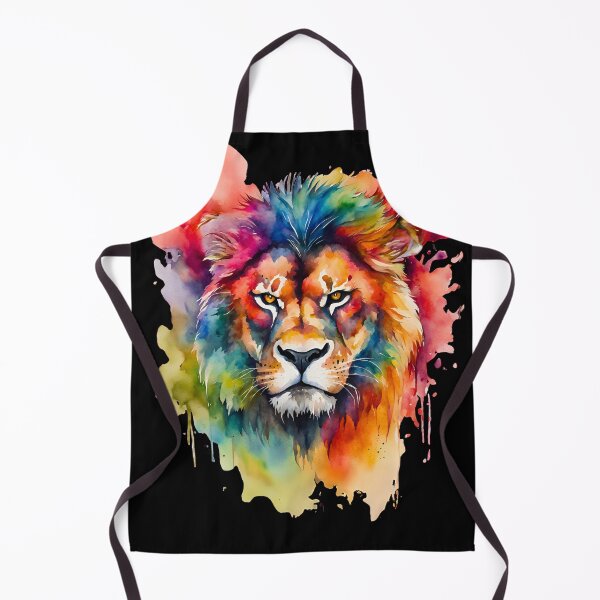 Item preview, Watercolor Colorful Angry Lion Bad Animals.  designed and sold by GlowUpLook.