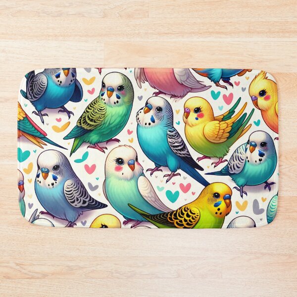 Item preview, Cute Budgie Bird Pattern designed and sold by clipify.
