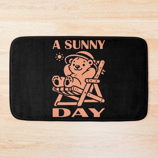 Item preview, Chill Bear Enjoying a Sunny Day Light Salmon designed and sold by Soulemotion.