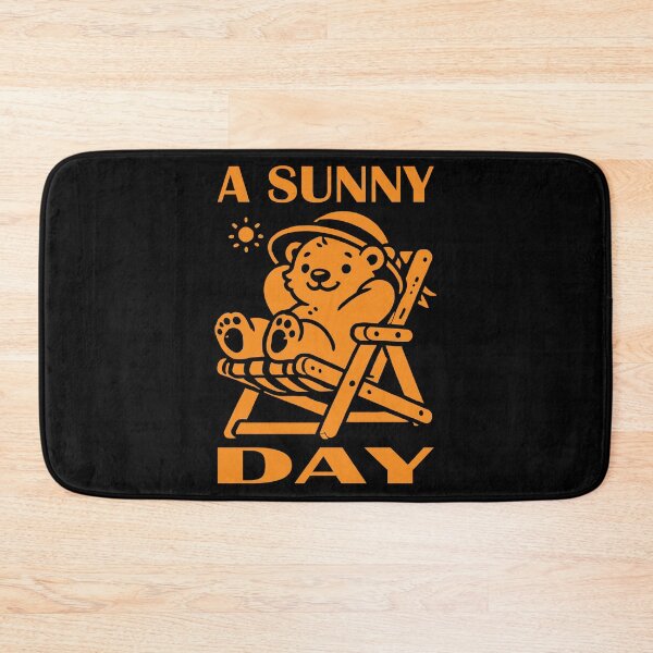 Item preview, Lazy Bear Relaxing on a Summer Day Dark Orange designed and sold by Soulemotion.