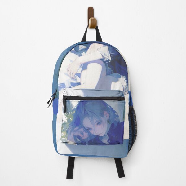 Item preview, Pensive Anime Girl in Blue-Toned Artwork designed and sold by KazyWeeb.