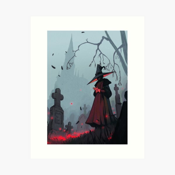 Item preview, Gothic Witch in the Cemetery designed and sold by Nocuna.
