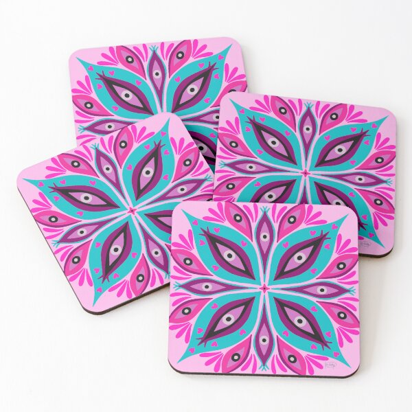Item preview, Ghostly Eye minty and pink: A spooky allure, just in time for Halloween. designed and sold by Kaushlydraw.