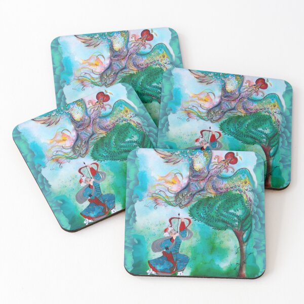 Item preview, TURKISH FAIRY TALE ,FLYING MAGIC PHOENIX , APPLE  AND ARCHER  designed and sold by BulganLumini.