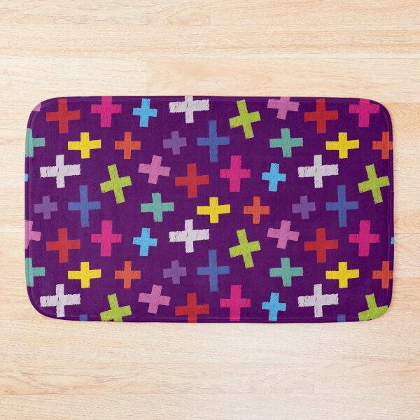 Item preview, Multicolor Crosses Pattern designed and sold by Scrabbly Doodles.