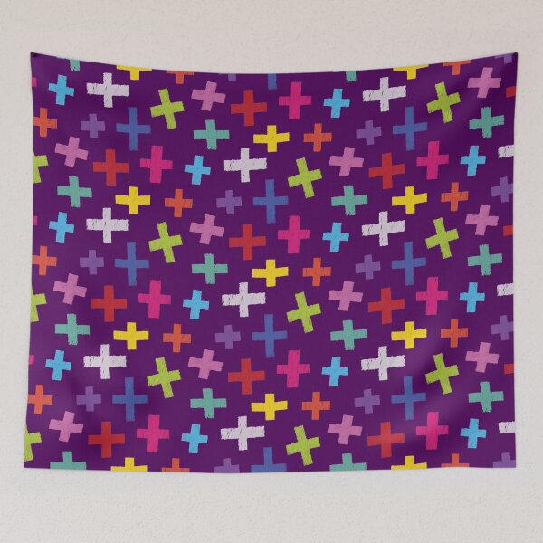 Item preview, Multicolor Crosses Pattern designed and sold by Scrabbly Doodles.
