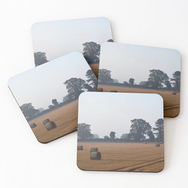 Item preview, Fall/ Autumn morning. Harvested field with mist and early morning sun. designed and sold by CatherineMoore4.
