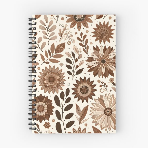 Item preview, Boho Brown Flower Pattern designed and sold by clipify.