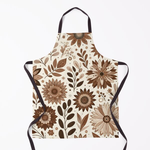 Item preview, Boho Brown Flower Pattern designed and sold by clipify.