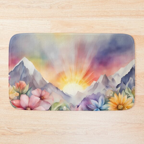 Item preview, Rainbow Sunrise in Mountains designed and sold by CalmnessbyChoice.