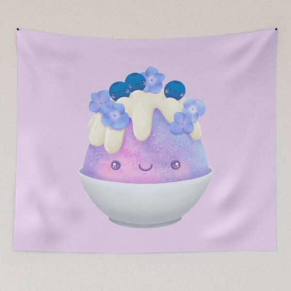 Item preview, Cute Purple Japanese Kakigōri Shaved Ice Dessert designed and sold by SugarMochi.
