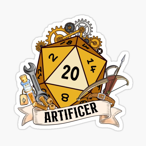 Item preview, DND ARTIFICER D20 DICE: Artificer class designed and sold by DungeonAtelier.