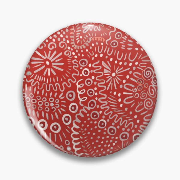 Item preview, Abstract textured bohemian tangle wonky organic rustic red and white designed and sold by FrancesPoff.