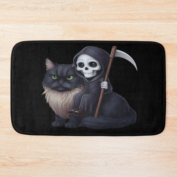 Item preview, Chilling Ride on a Halloween Black Cat designed and sold by Sensepiphoria.