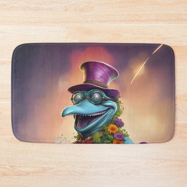 Item preview, Smiling Dolphin with Purple Hat designed and sold by Sillytoe.