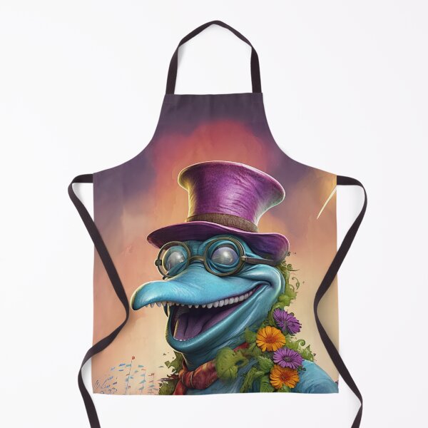 Item preview, Smiling Dolphin with Purple Hat designed and sold by Sillytoe.