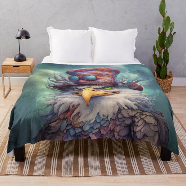 Item preview, Colourful Eagle Wearing Funky Hat designed and sold by Sillytoe.