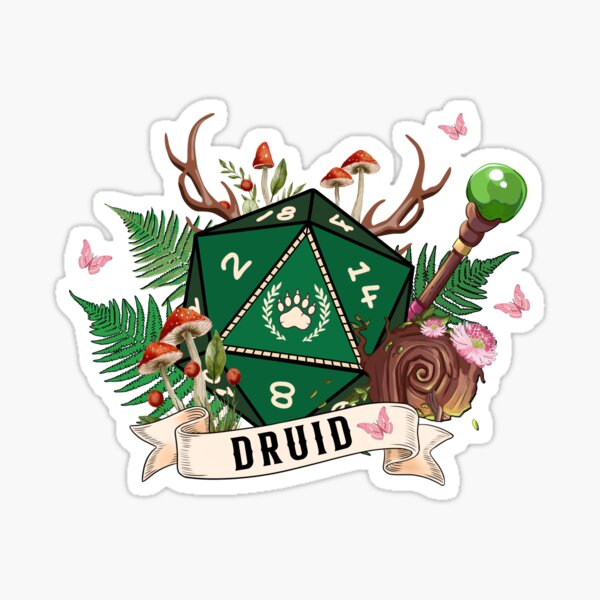 Item preview, DND DRUID D20 DICE: Druid class designed and sold by DungeonAtelier.