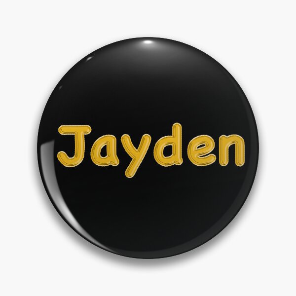Item preview, Golden Balloon Jayden Name Label (Black) designed and sold by NormadWorld.