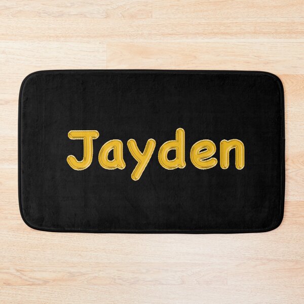Item preview, Golden Balloon Jayden Name Label (Black) designed and sold by NormadWorld.