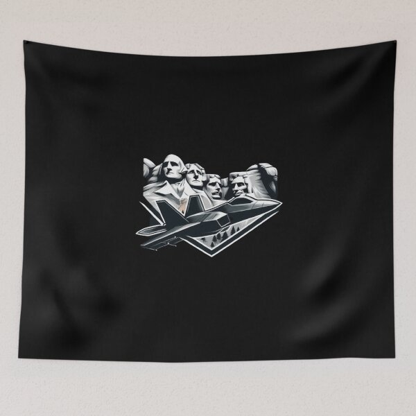 Item preview, F-22 raptor flying over Mount Rushmore  designed and sold by BeztProductz.