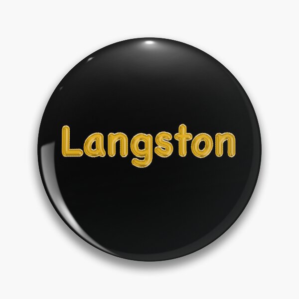 Item preview, Golden Balloon Langston Name Label (Black) designed and sold by NormadWorld.