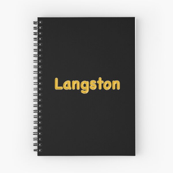 Item preview, Golden Balloon Langston Name Label (Black) designed and sold by NormadWorld.