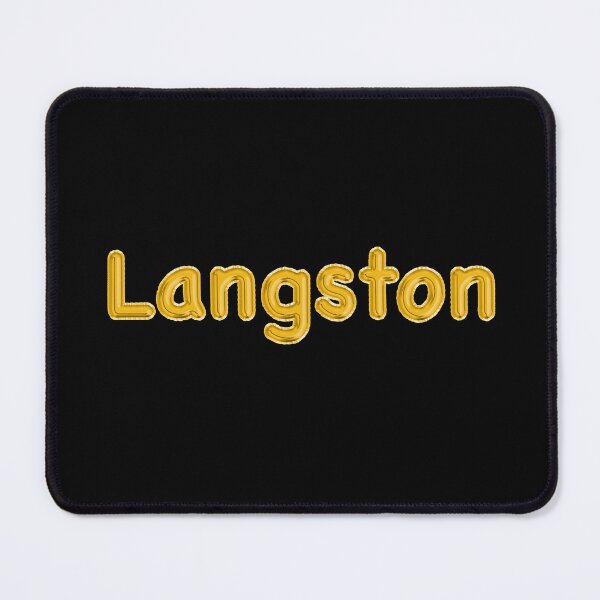 Item preview, Golden Balloon Langston Name Label (Black) designed and sold by NormadWorld.