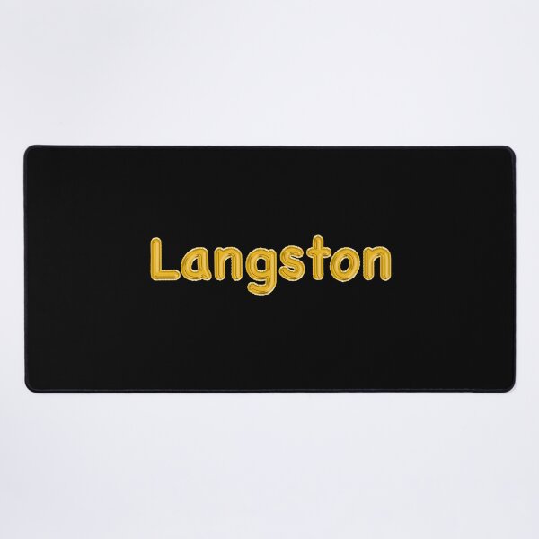 Item preview, Golden Balloon Langston Name Label (Black) designed and sold by NormadWorld.