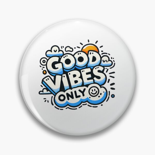 Item preview, Playful and colorful typography design with the phrase "Good Vibes Only" designed and sold by viking75store.