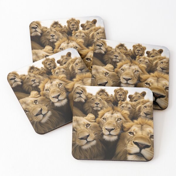 Item preview, Lion photobomb designed and sold by AiArt NZ.