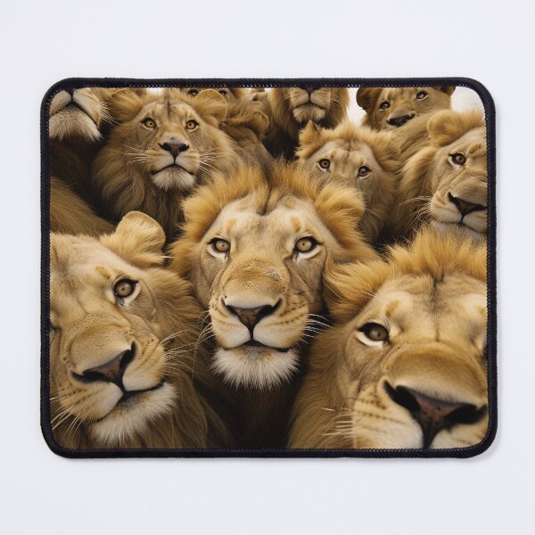 Item preview, Lion photobomb designed and sold by AiArt NZ.