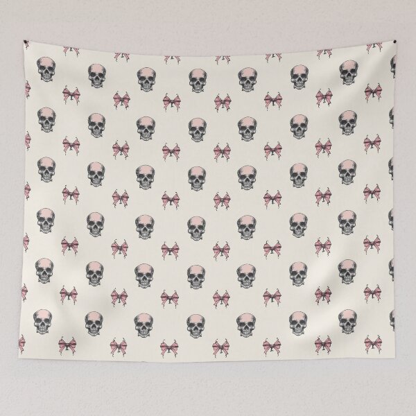 Item preview, Skulls and Bows Pattern - Gothic, Coquette and Cottagecore Fusion designed and sold by Raul Divaine.