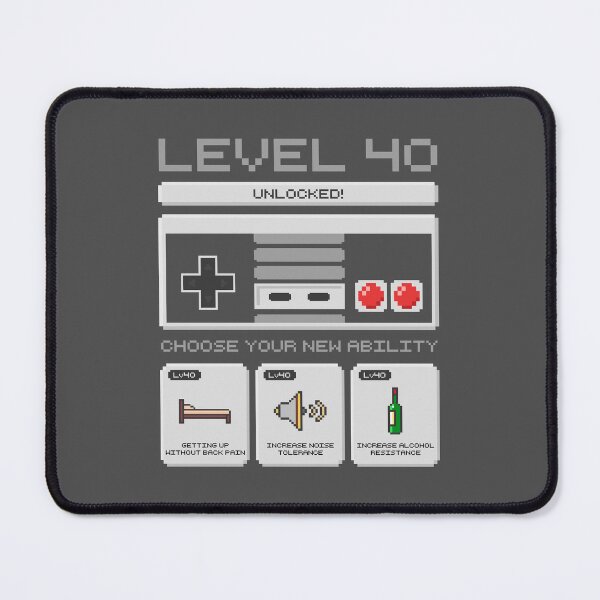 Item preview, Level 40 Unlocked 40 Birthday Gamer Gift designed and sold by Anti-Style.
