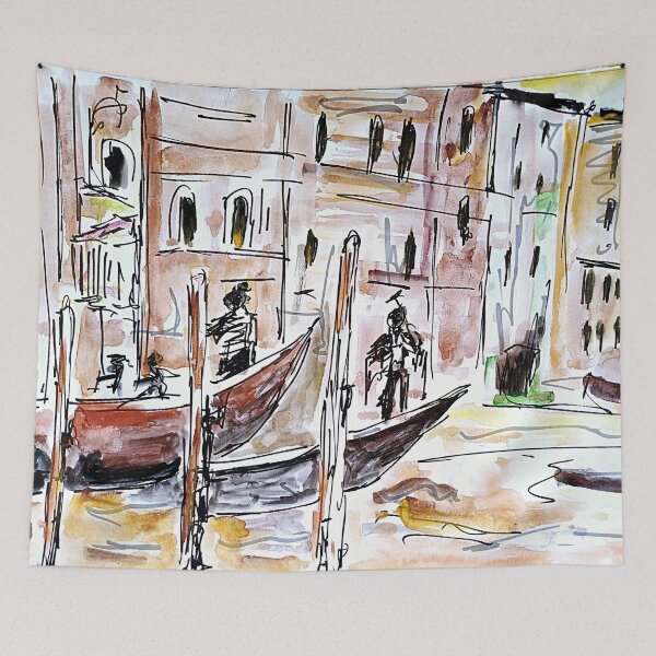 Item preview, Boats in Venice designed and sold by RomiGianna.