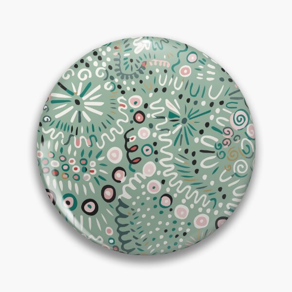 Item preview, Abstract textured bohemian tangle wonky organic rustic teal pink designed and sold by FrancesPoff.