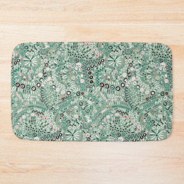 Item preview, Abstract textured bohemian tangle wonky organic rustic teal pink designed and sold by FrancesPoff.