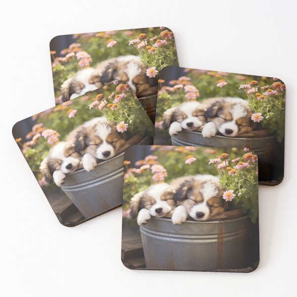 Item preview, Puppies in a pot designed and sold by AiArt NZ.