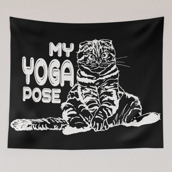 Item preview, My Yoga pose quote, Yoga, Sassy fat cat,  designed and sold by DebbieJoyArt.
