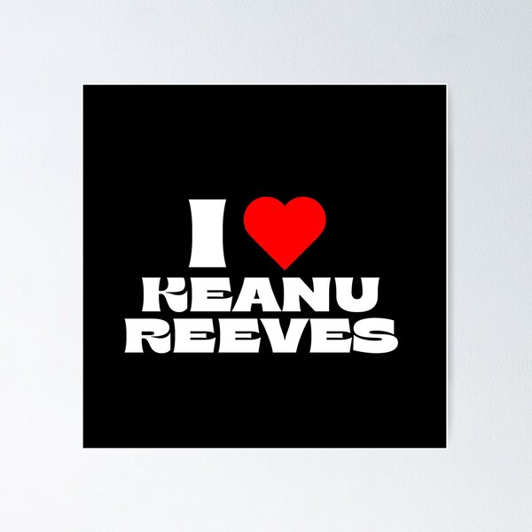 Artikel-Vorschau von Ich liebe Keanu Reeves – Weiße Schriftarten, designt und verkauft von Itsheartshop.