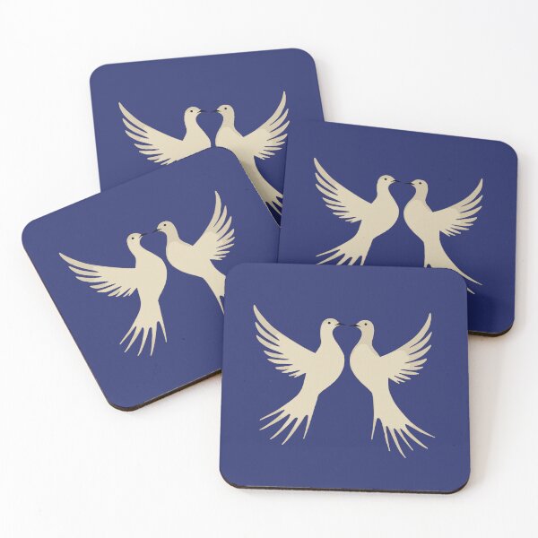 Item preview, Two Turtle Doves Cut-Out Stencil Retro Style 2 designed and sold by taiche.