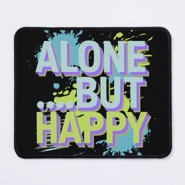 Item preview, Embrace Solitude: 'AloNe design But HaPpy' Minimalist Art Design designed and sold by piketo.