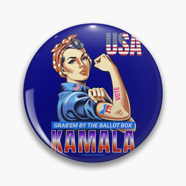 Item preview, SUDD0198 DemocratDesigns Rosie la remachadora patriótica demócrata Mujer para Kamala Harris 2024 Bandera estadounidense Puño Demócrata Voto designed and sold by DemocratDesigns.